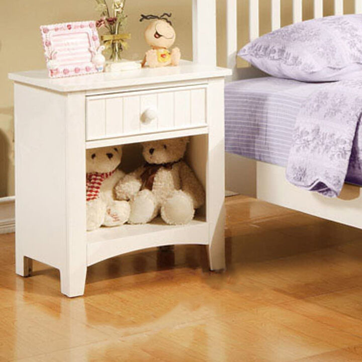 Streamdale Karine Wooden Nightstand With One Drawer In Finish