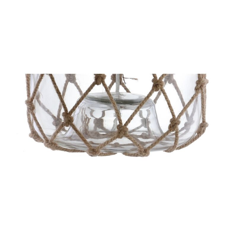 Mer Glass and Rope LED Table Lamp