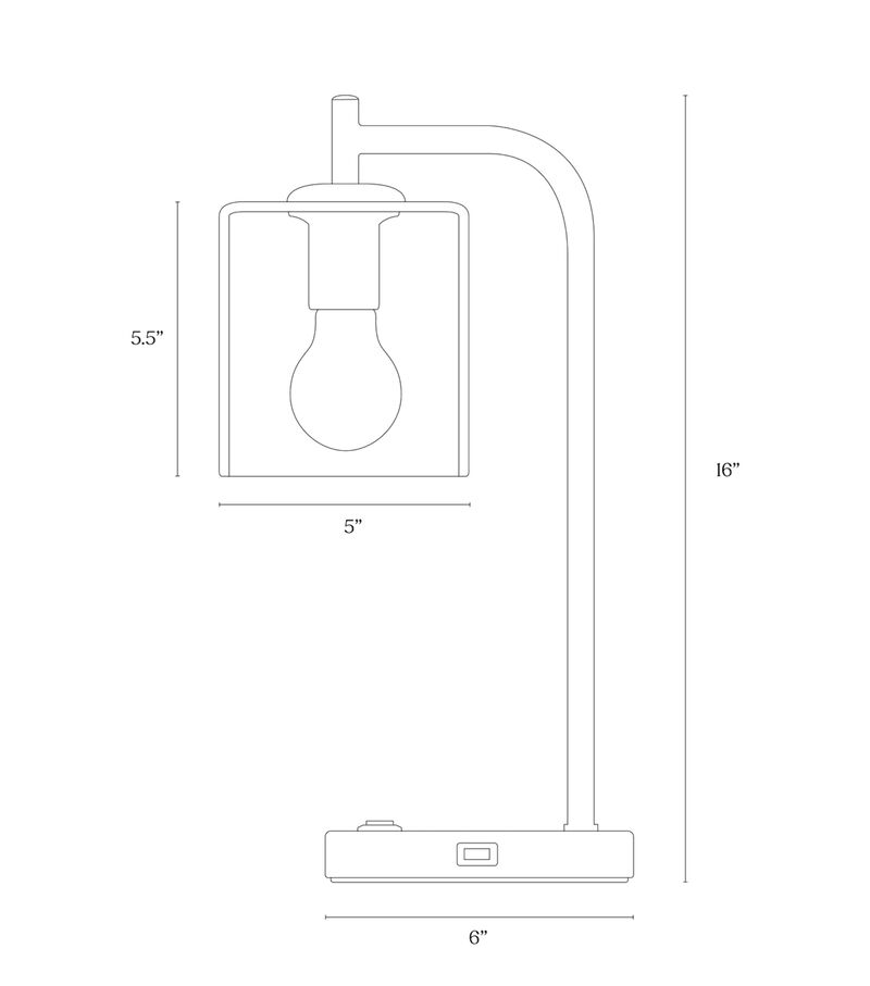 Elizabeth USB Table Lamp