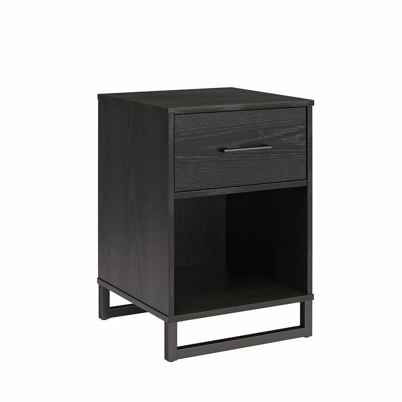 Ameriwood Home Monterey Nightstand, Black Oak