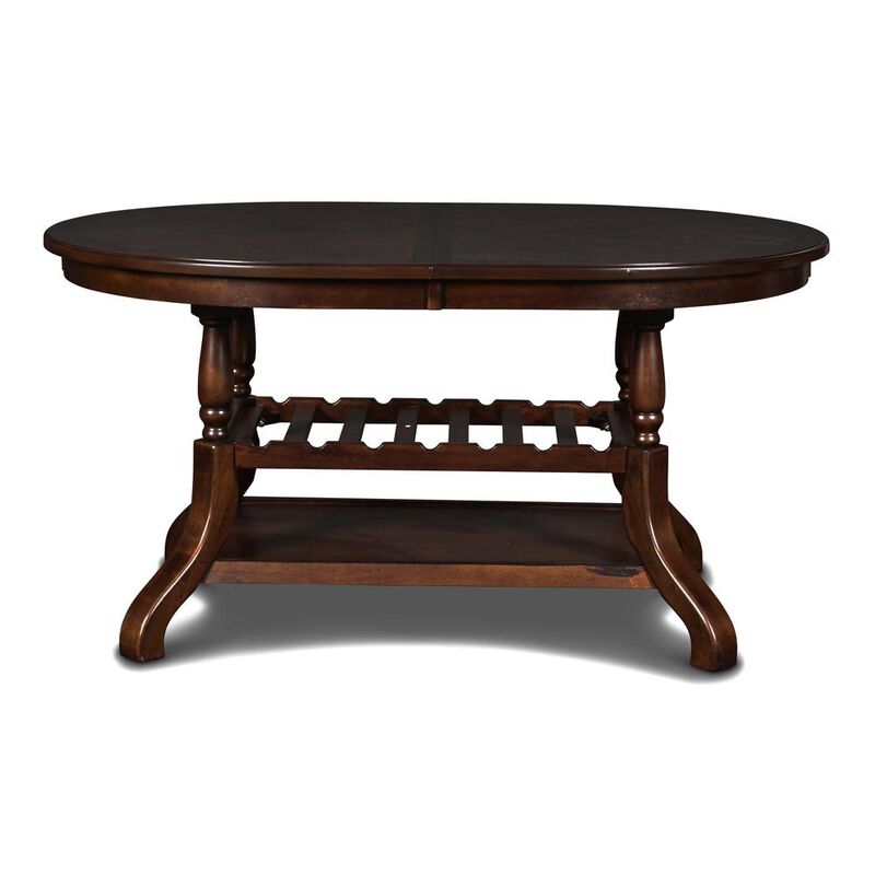 New Classic Furniture Furniture Bixby Contemporary Solid Wood Dining Table in Espresso