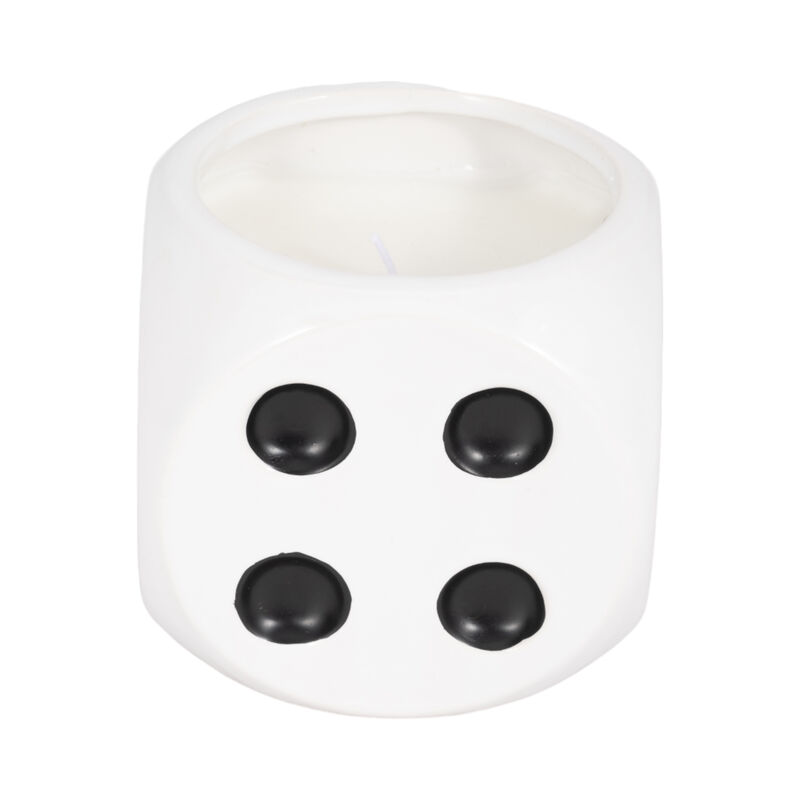 4" Stoneware Dice Candle, 9oz