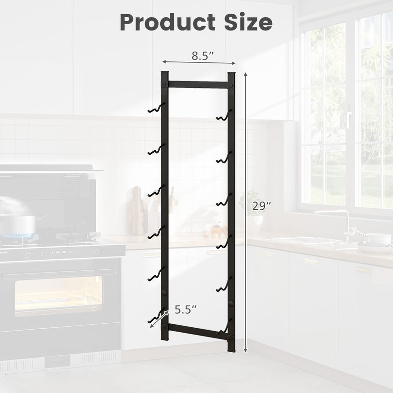 Rust proof Wall Mounted Wine Rack for 6/9/12 Bottles
