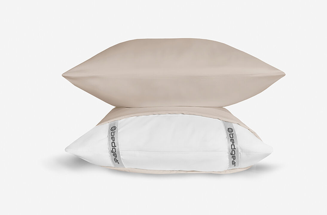 Hyper-Cotton Queen Pillowcase Set in Medium Beige