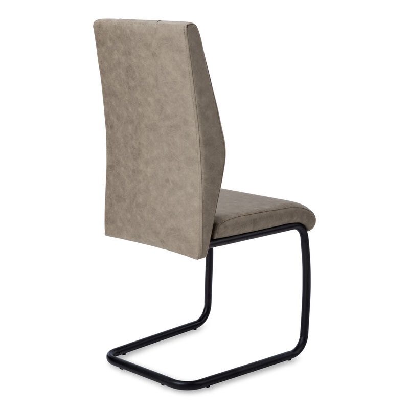 Monarch Specialties I 1114 Dining Chair, Set Of 2, Side, Upholstered, Kitchen, Dining Room, Fabric, Metal, Beige, Black, Contemporary, Modern