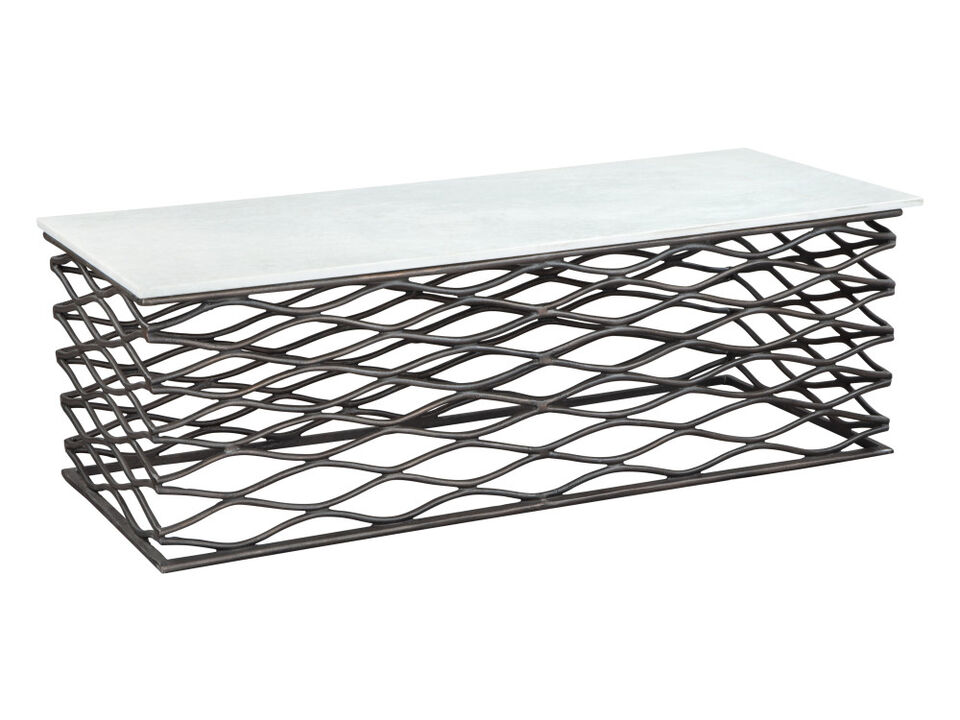 Duchess Coffee Table White & Antique Bronze