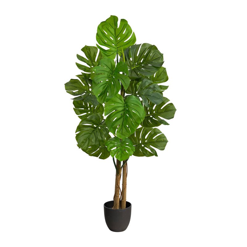 Nearly Natural 4-ft Monstera Artificial Tree UV Resistant (Indoor/Outdoor)