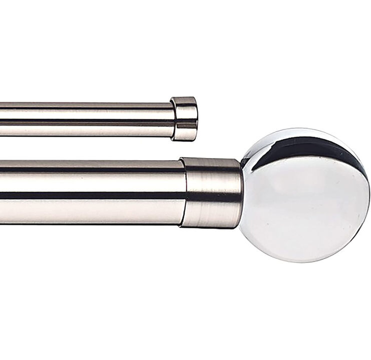 Linen Avenue Clear Acrylic Double Window Curtain Rod Set