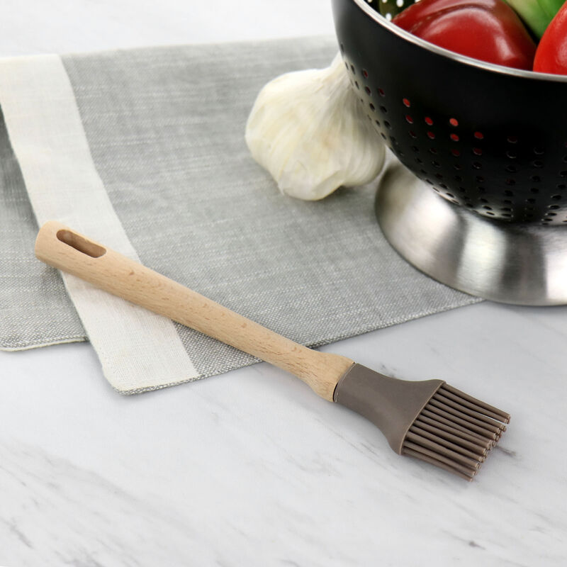Martha Stewart Bainford Silicone Mini Brush Kitchen Utensil in Taupe