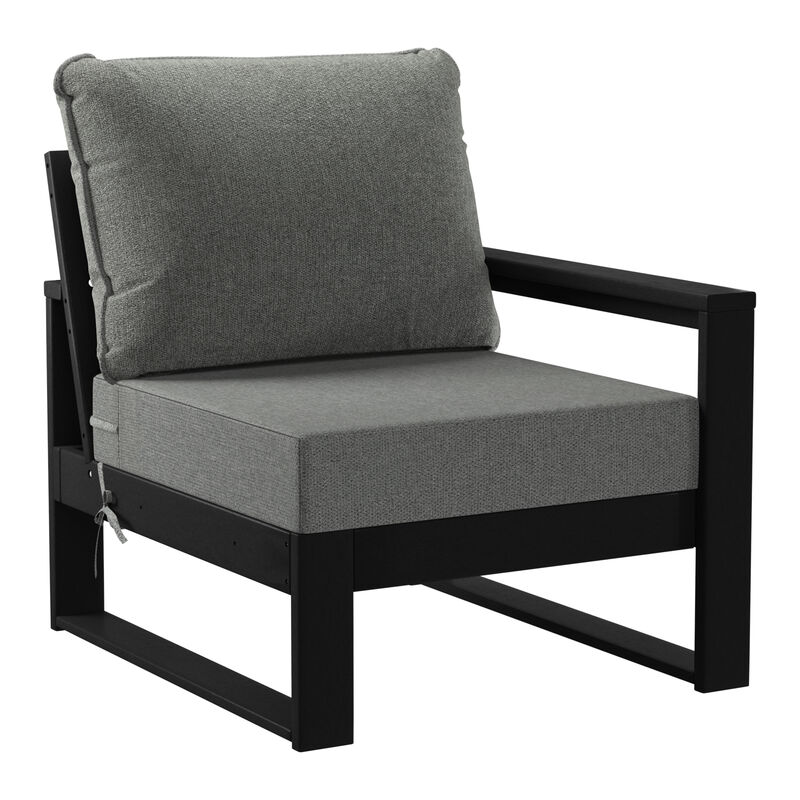 WestinTrends 5-Piece Modern HDPE Outdoor Patio Furniture Sofa Conversation Set with Coffee Table