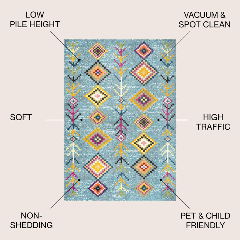 Tribal Love Geometric Area Rug