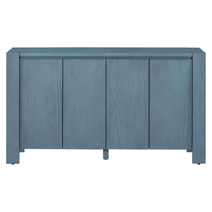 Merax Retro Distressed Finish Sideboard Cabinet with 4 Doors