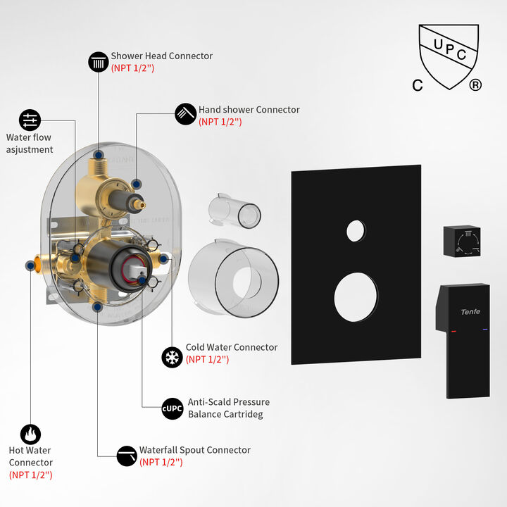 Shower Faucet Set Modern and Stylish Bathroom Shower System for a Refreshing Experience
