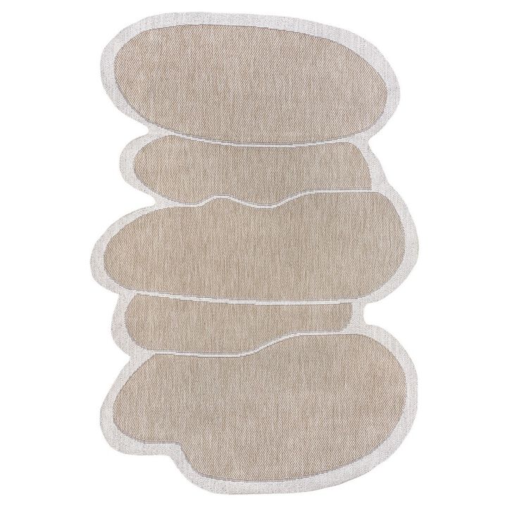 Jasper Modern Rustic Abstract Indoor/Outdoor Shaped Area Rug
