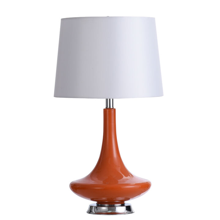 Retro Orange Glass Table Lamp