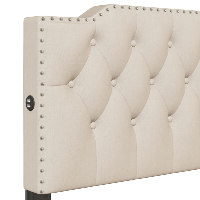 Merax Upholstered Platform Bed with 2 Drawers