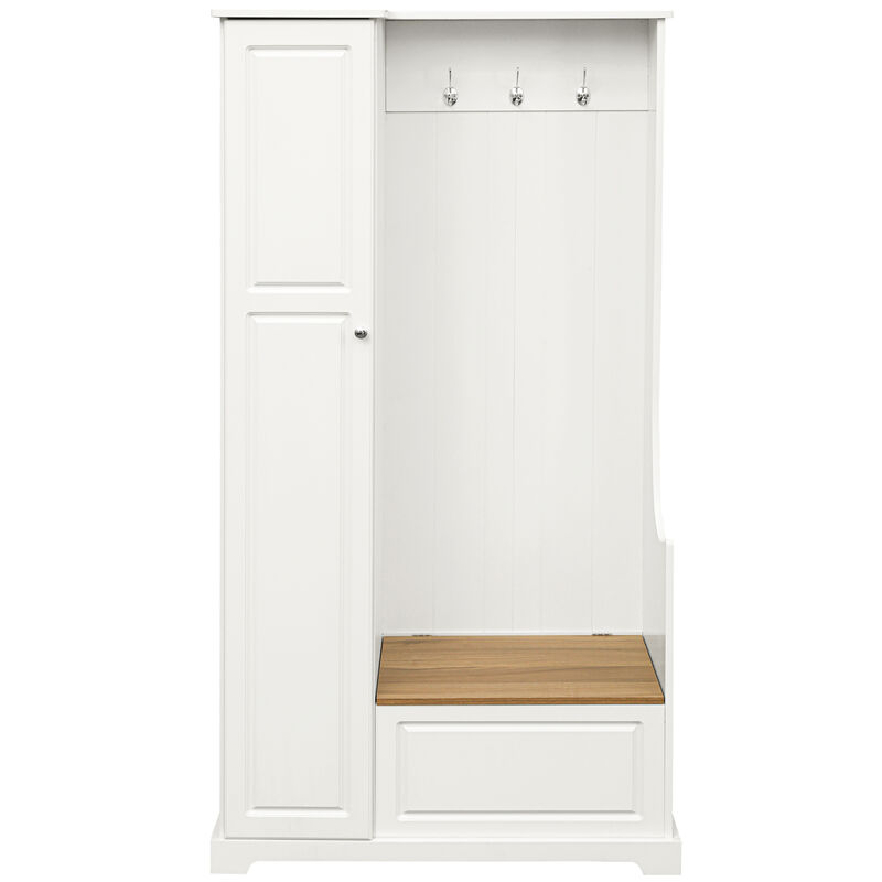Merax Modern Minimalist Hall Tree with Flip-Up Bench