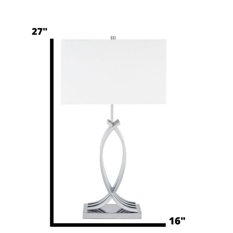 Unity Table Lamp Chrome Metal LED Light