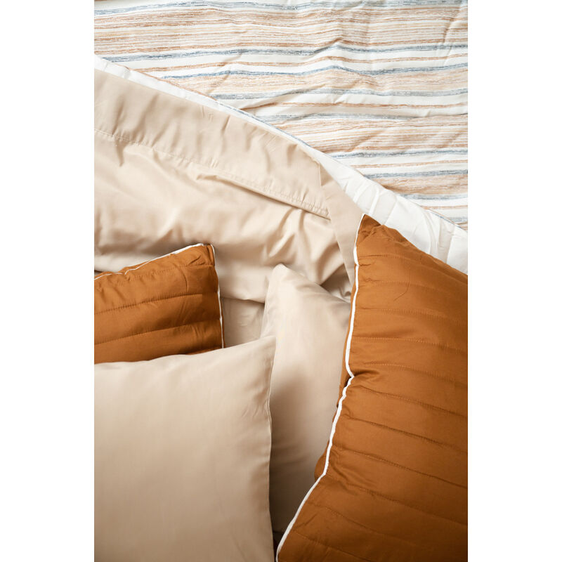 4-Piece Khaki Bamboo Twin XL Hypoallergenic Sheet Set