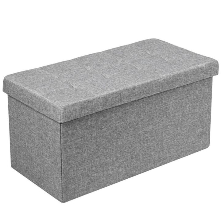 Hivvago 31.5 Inch Storage Ottoman Footrest with Removable Storage Bin