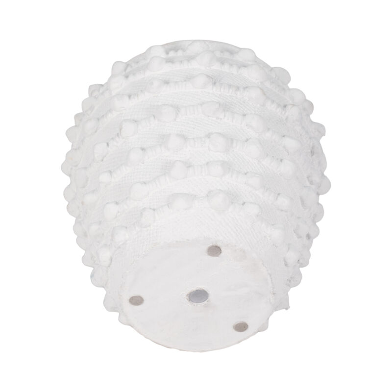 9" Woven Knot Planter, White