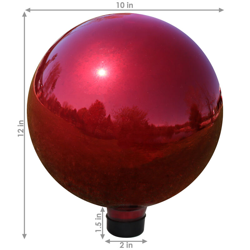 Sunnydaze Set of 2 10" Mirrored Stainless Steel Gazing Globe