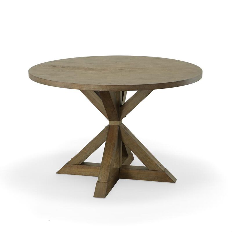 Carolina Living Diana Trestle Base Dining Table - Vintage Walnut