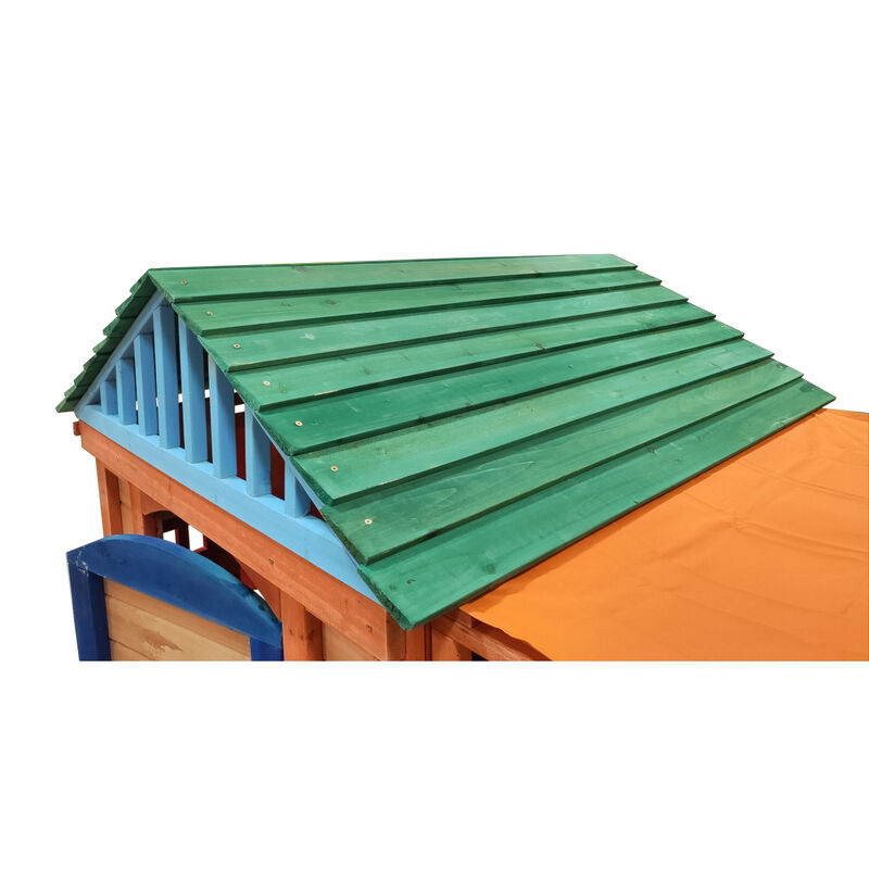Wooden 4-in-1 Eco-Friendly Kids Game House