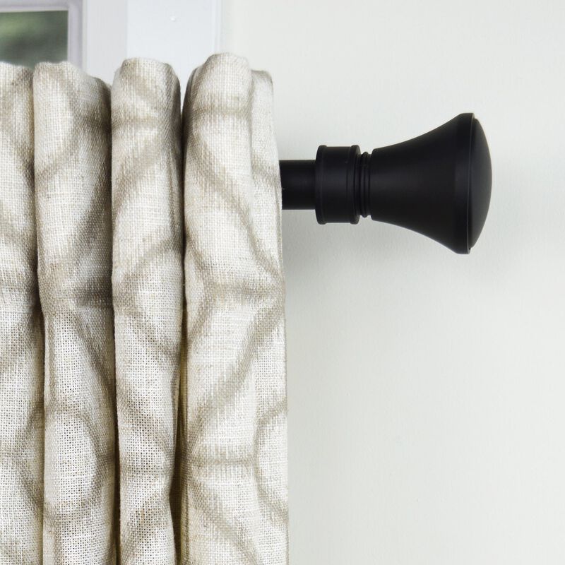 Lexington Flare Curtain Rod Set, Adjustable Length from 28" to 48"
