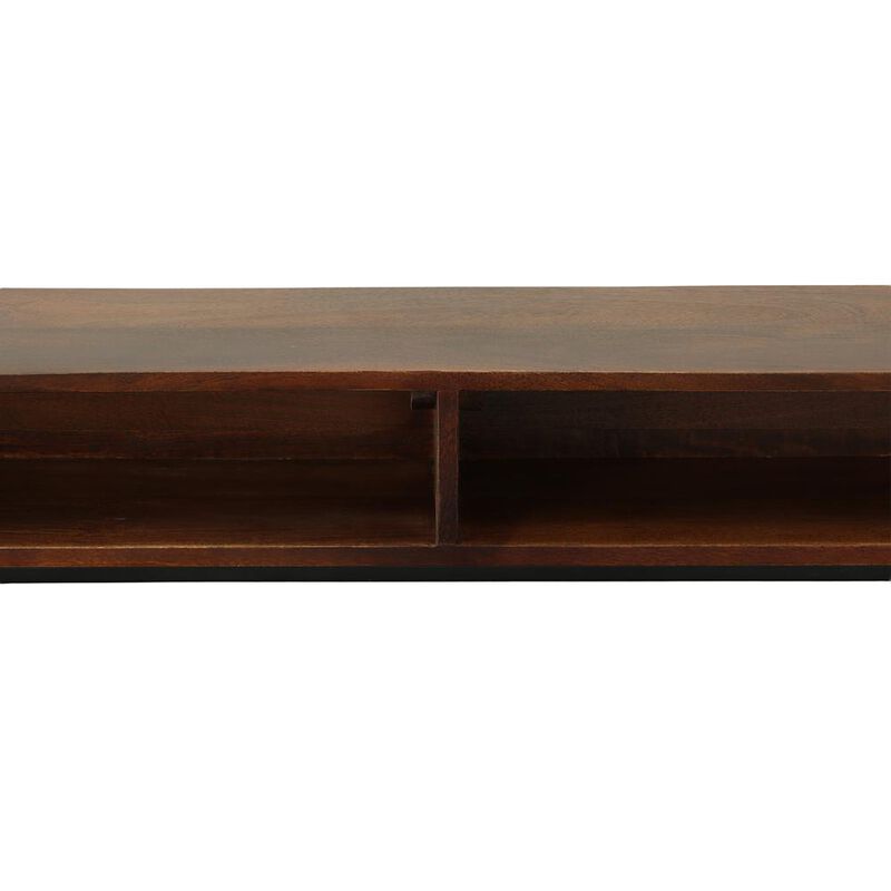 Carolina Living Edvin Console Table - Chestnut/Black