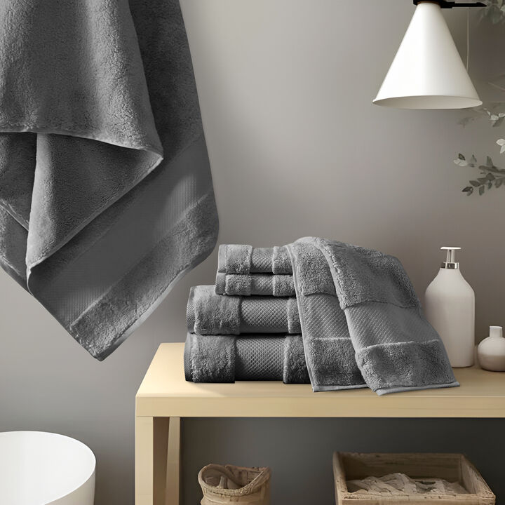 Gracie Mills Thalia 6-Piece 600gsm Turkish Cotton Bath Towel Set