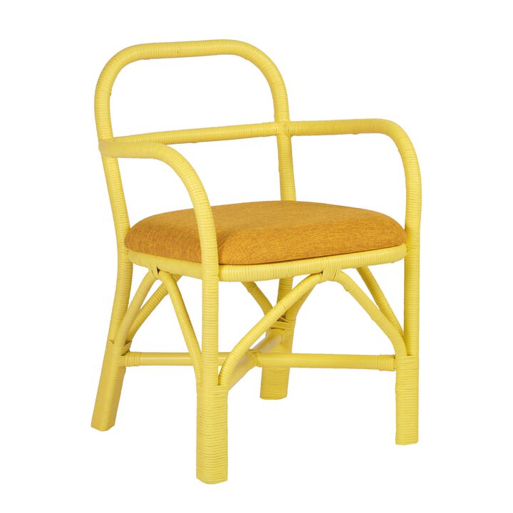 Ginny Green Rattan Dining Chair
