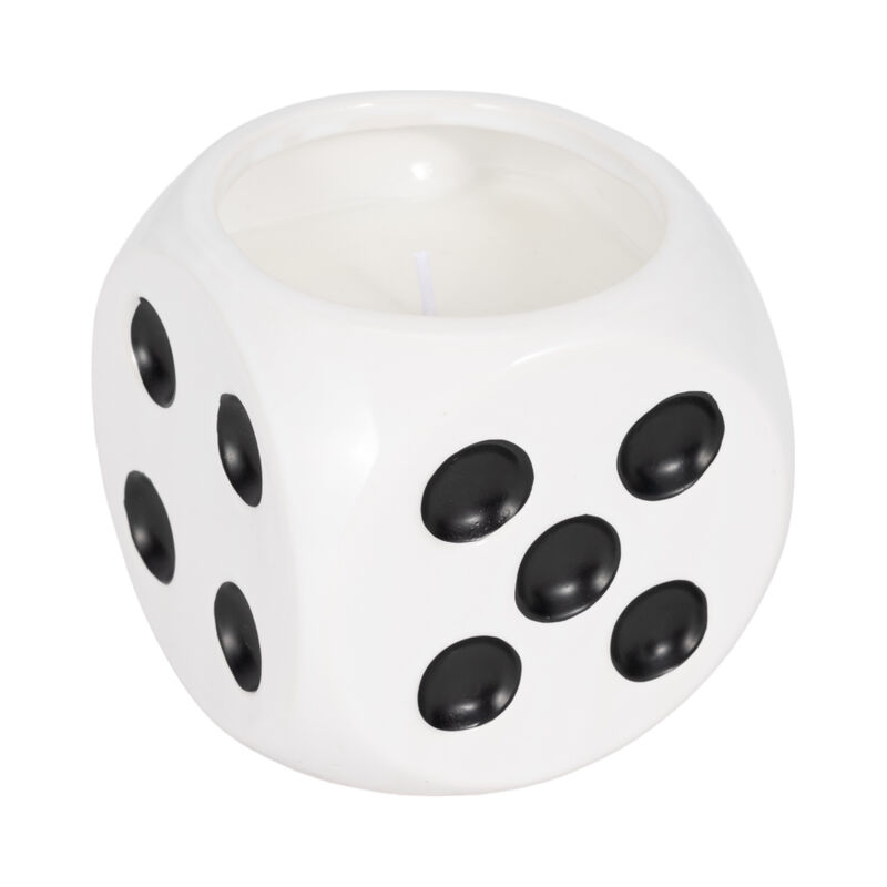 4" Stoneware Dice Candle, 9oz