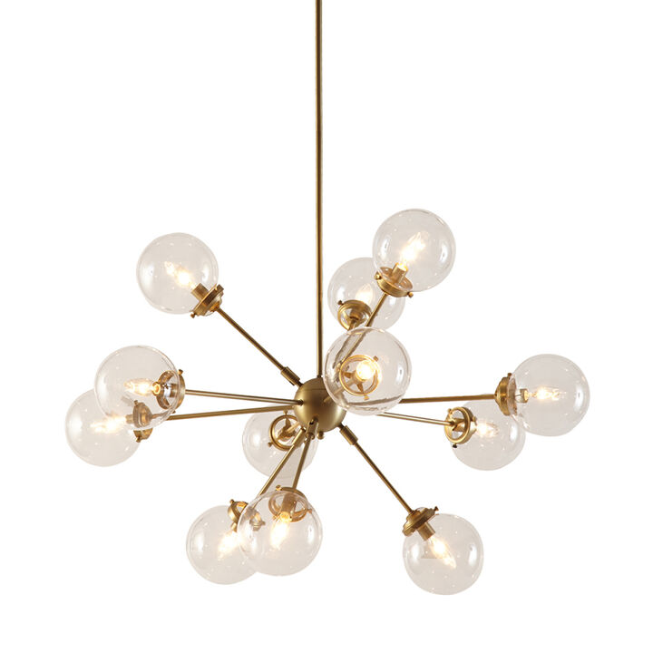 12-Light Chandelier With Oversized Globe Bulbs