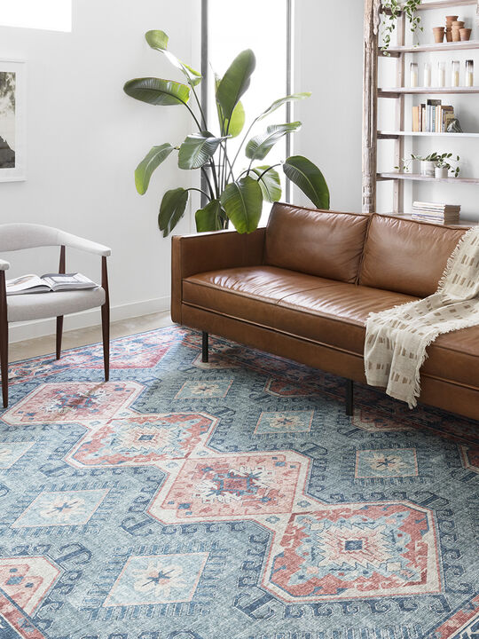 Skye SKY03 Turquoise/Terracotta 9' x 12' Rug