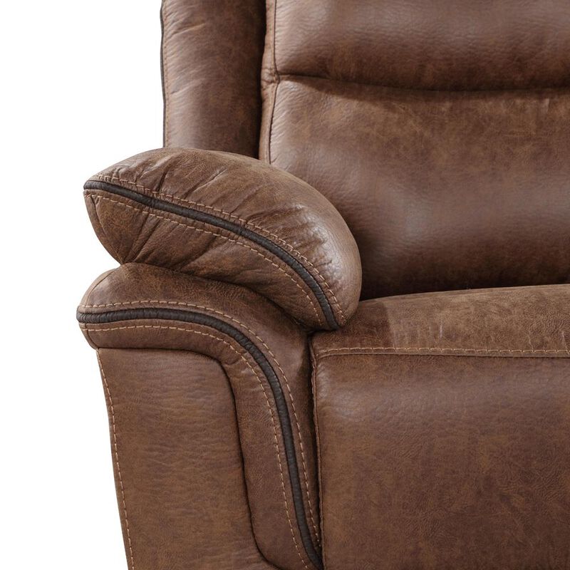 New Classic Furniture Ryland Console Loveseat W/ Dual Recliners--Brown