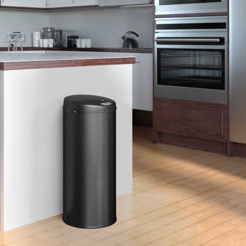 iTouchless 13 Gallon  Black Sensor Trash Can