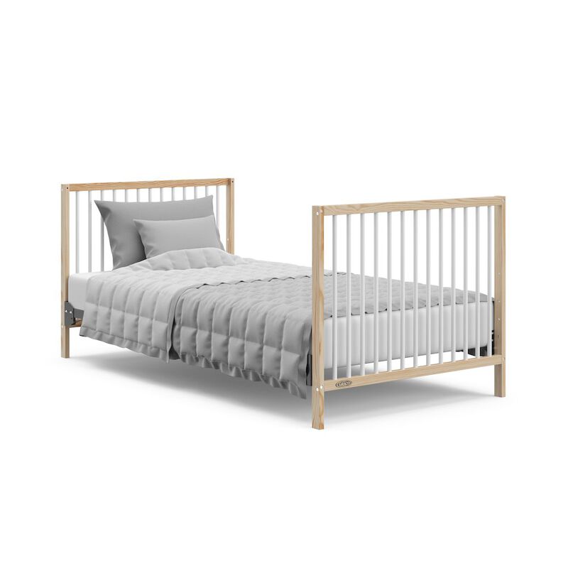 Graco Teddi 4-in-1 Convertible Mini Crib - Natural with White
