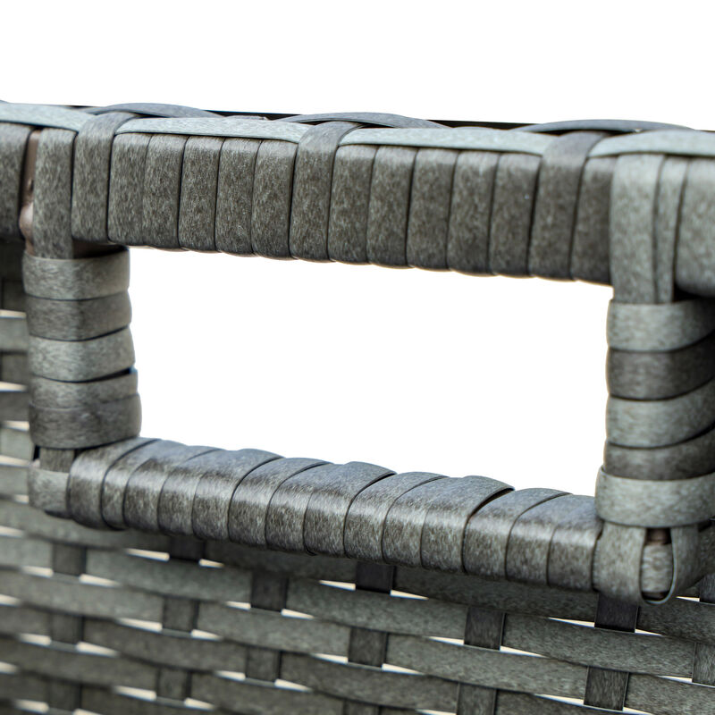 9pc Outdoor Patio Furniture Garden Wicker Dining Set Rattan Table Cushioned Seat