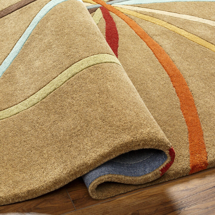 Forum FM-7072 6' x 9' Kidney Beige Rug