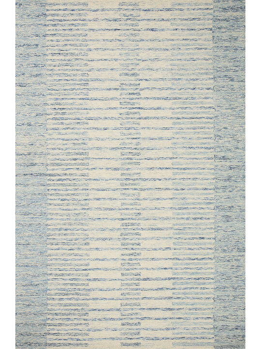 Chris CHR01 Ivory/Denim 3'6" x 5'6" Rug