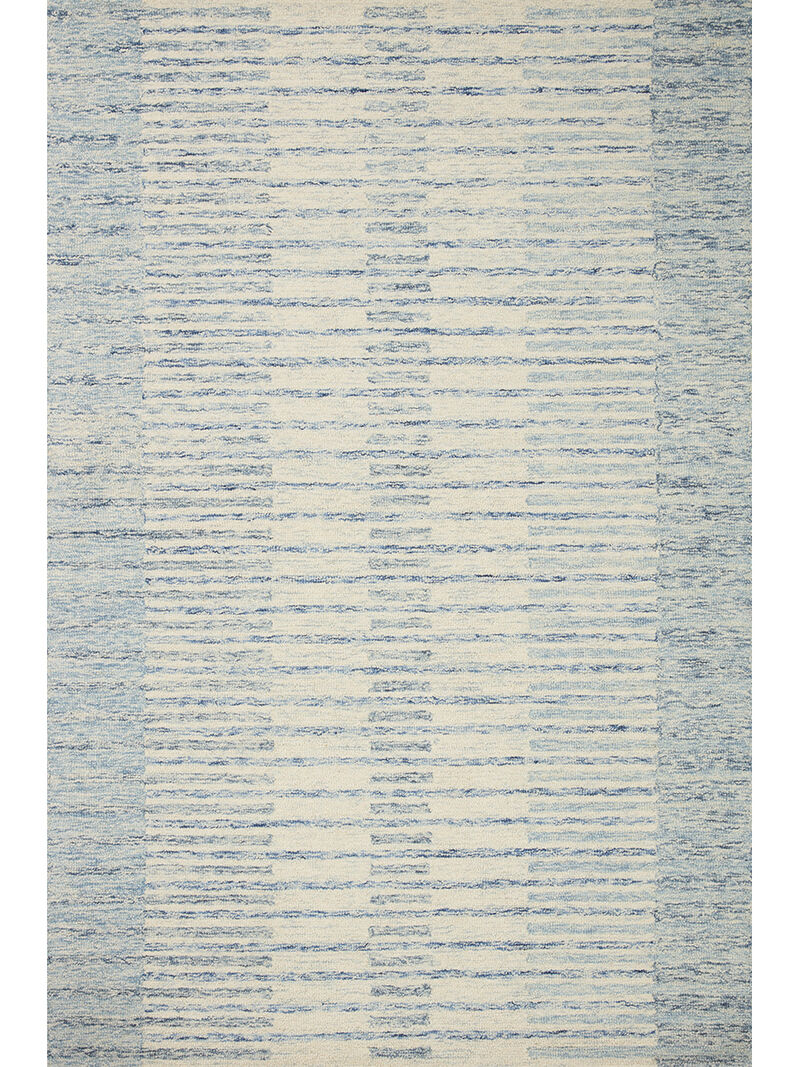 Chris CHR01 Ivory/Denim 3'6" x 5'6" Rug