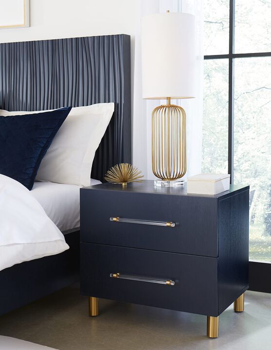 Argento Two Drawer USB Charging Nightstand