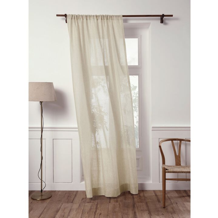 Solino Home 100% Pure Linen Sheer Curtain for Thanksgiving, Christmas