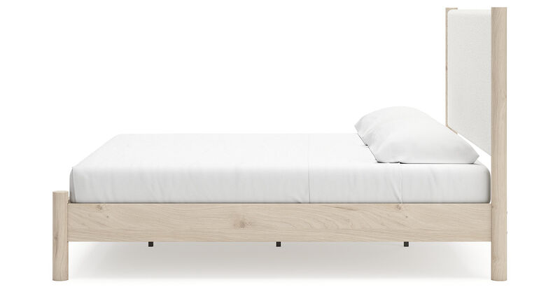 King Upholstered Panel Bed
