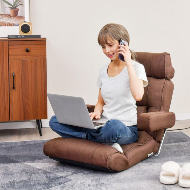 Hivvago Adjustable Folding Sofa Chair with 6 Position Stepless Back