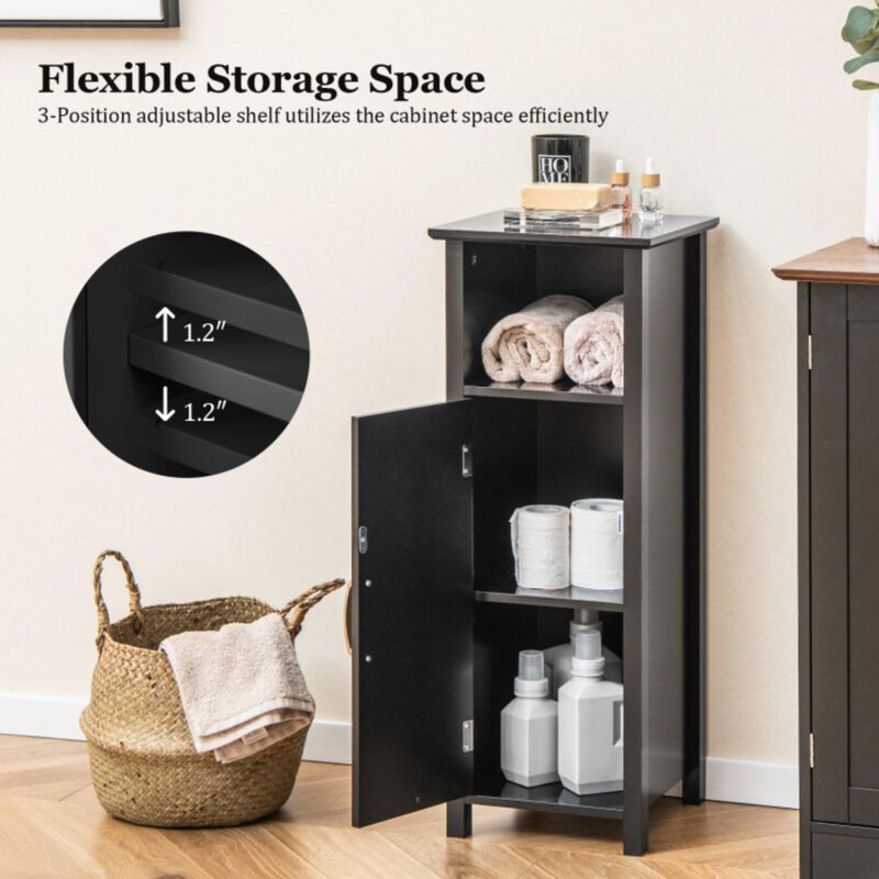 Hivvago Bathroom Storage Organizer with 2-Tier Cabinet