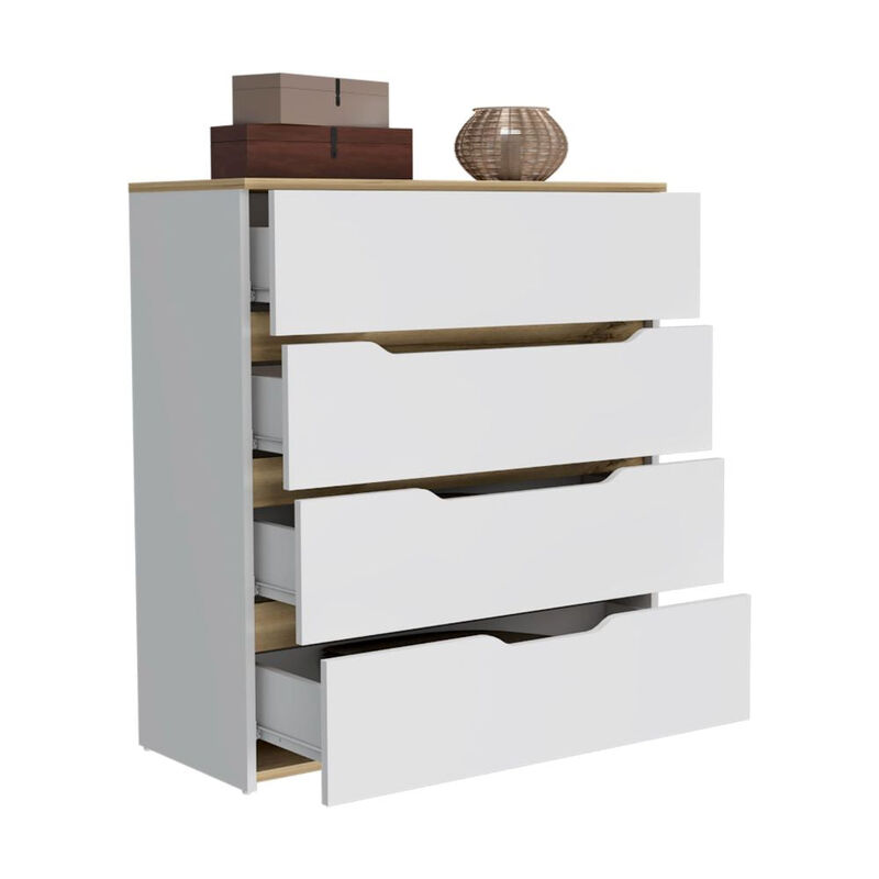 Dresser Oboe, Bedroom, White / Light Oak
