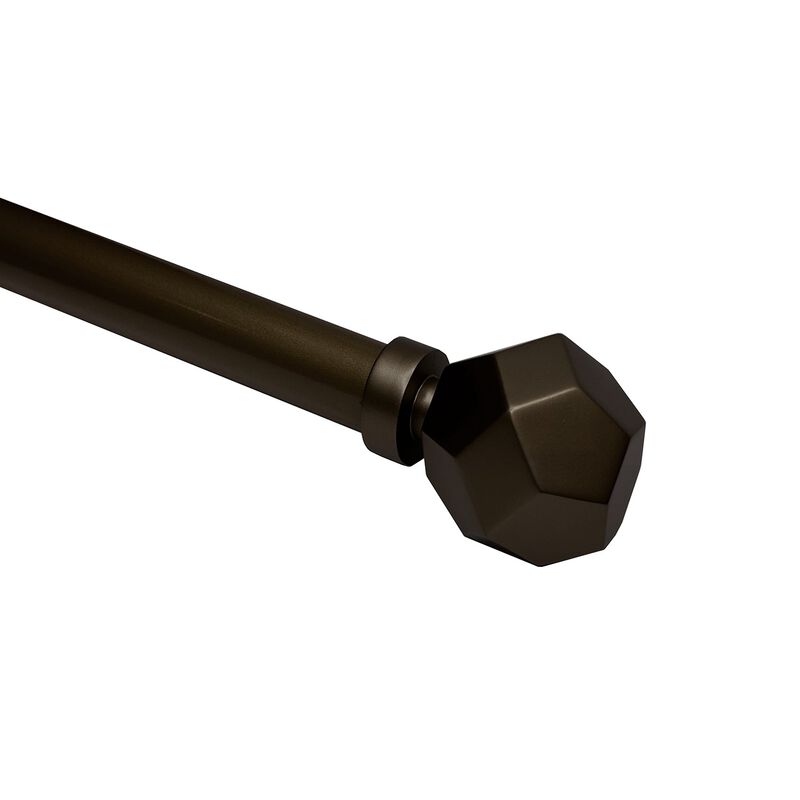 Esencial Convex Curtain Rod Set, Adjustable Length From 72" to 144"