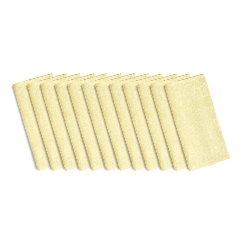 Solino Home 100% Pure Linen Athena Cocktail Napkins Set of 12 9 x 9 Inch for Spring & Easter